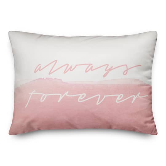 Pink Always Forever Throw Pillow